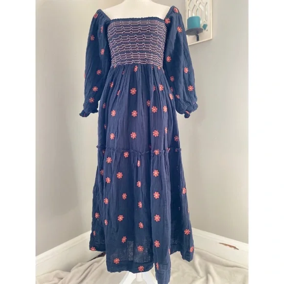 Free People - Dahlia Embroidered Maxi Dress - Picture 9 of 10